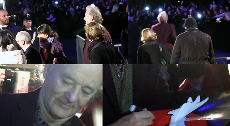Bill Murray at Monuments Men premiere, Italy
